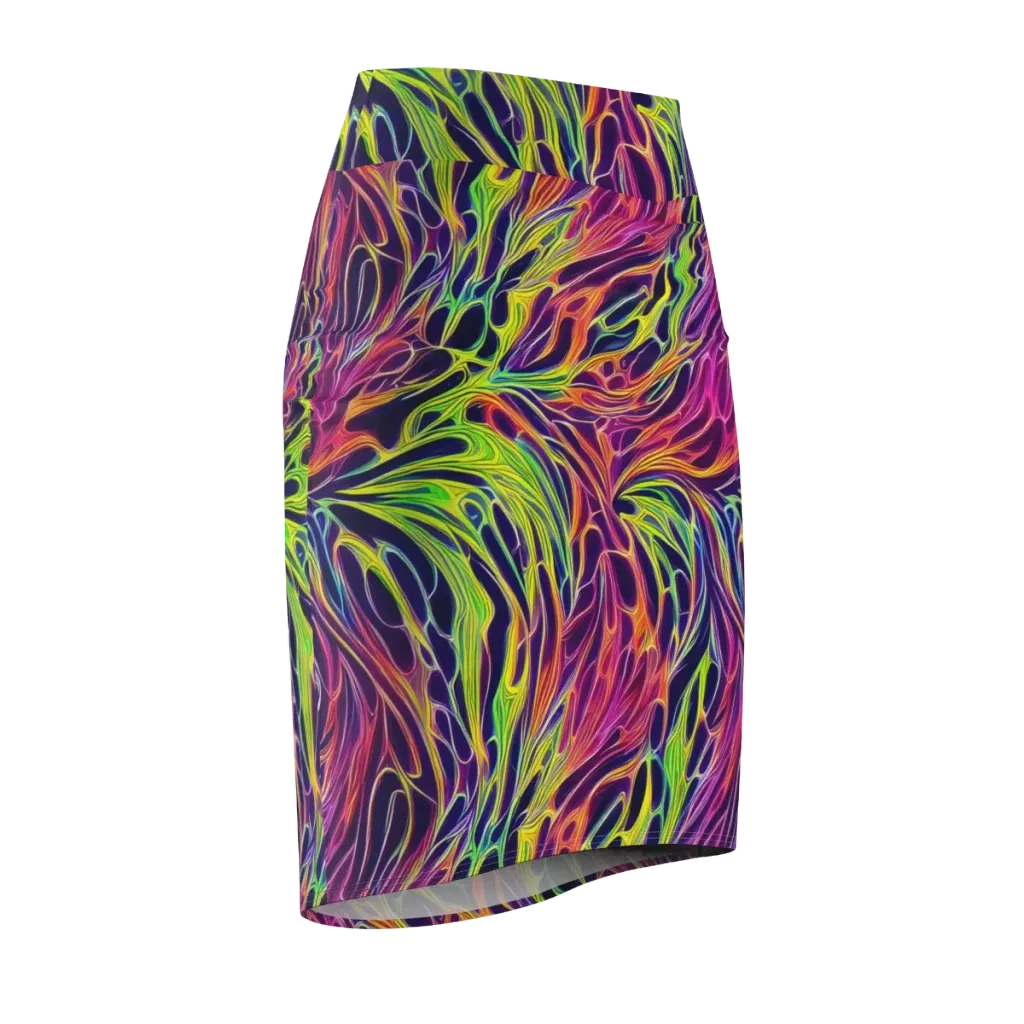 Psychic Flame on Pencil Skirt — Front Side