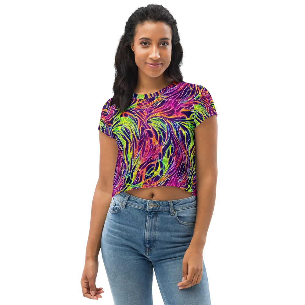 Psychic Flame on Crop Tee — Front