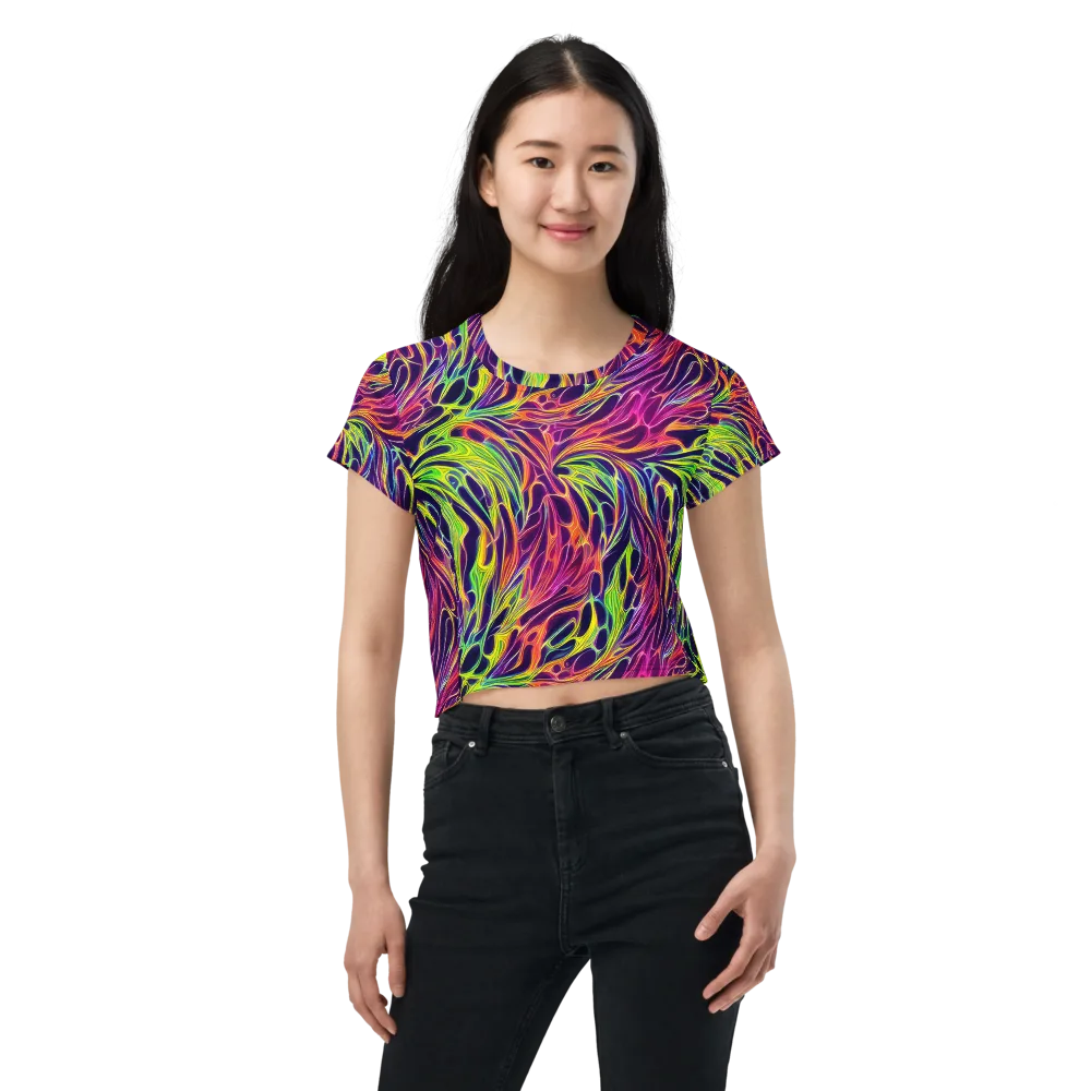 Psychic Flame on Crop Tee — Front