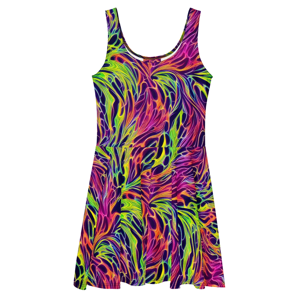 Psychic Flame on Skater Dress — Front