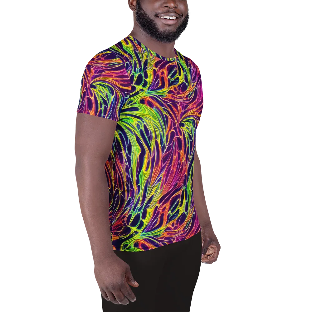 Psychic Flame on Men's Athletic T-Shirt — Right