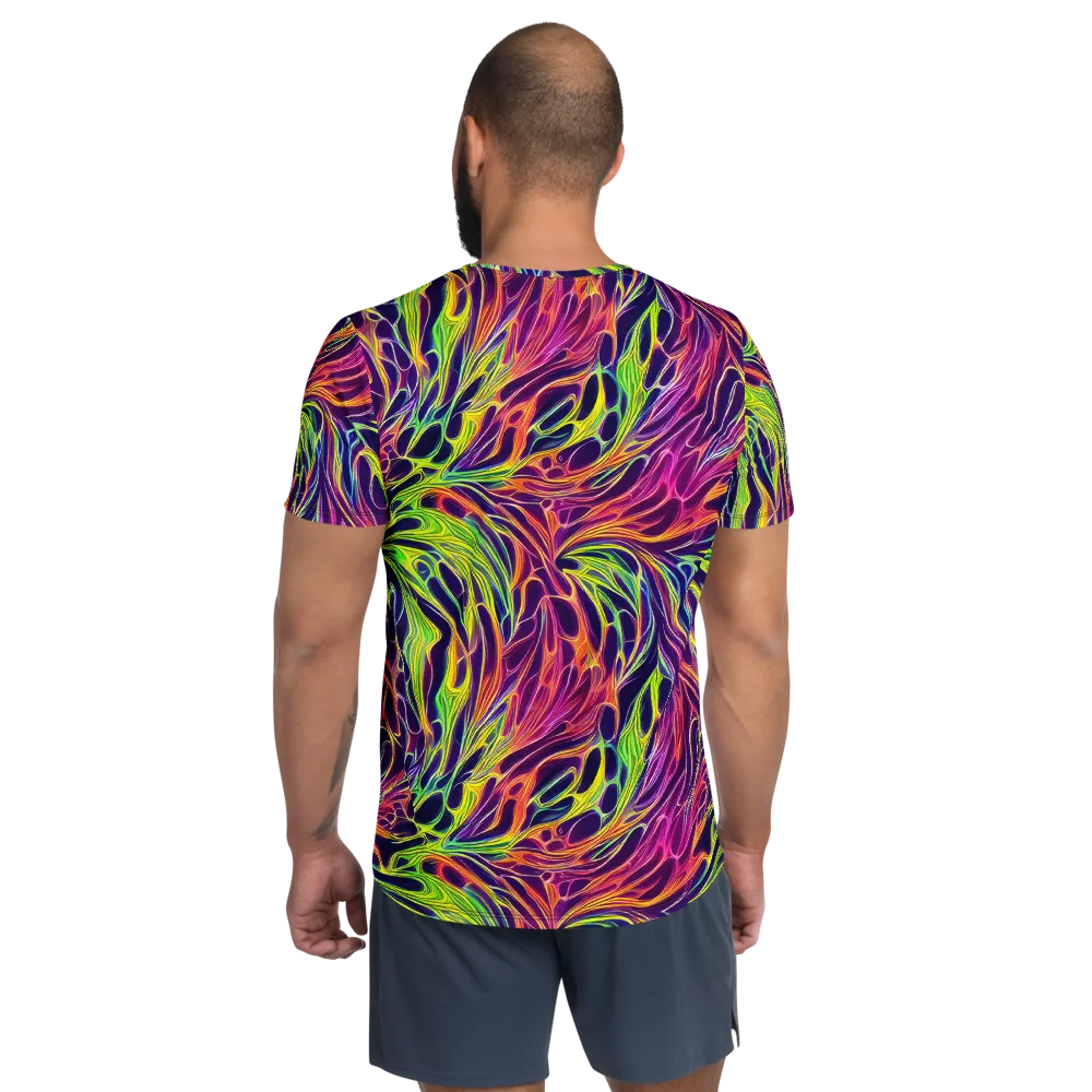 Psychic Flame on Men's Athletic T-Shirt — Back