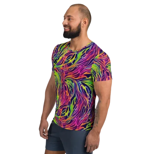 Psychic Flame on a Men's Athletic T-Shirt