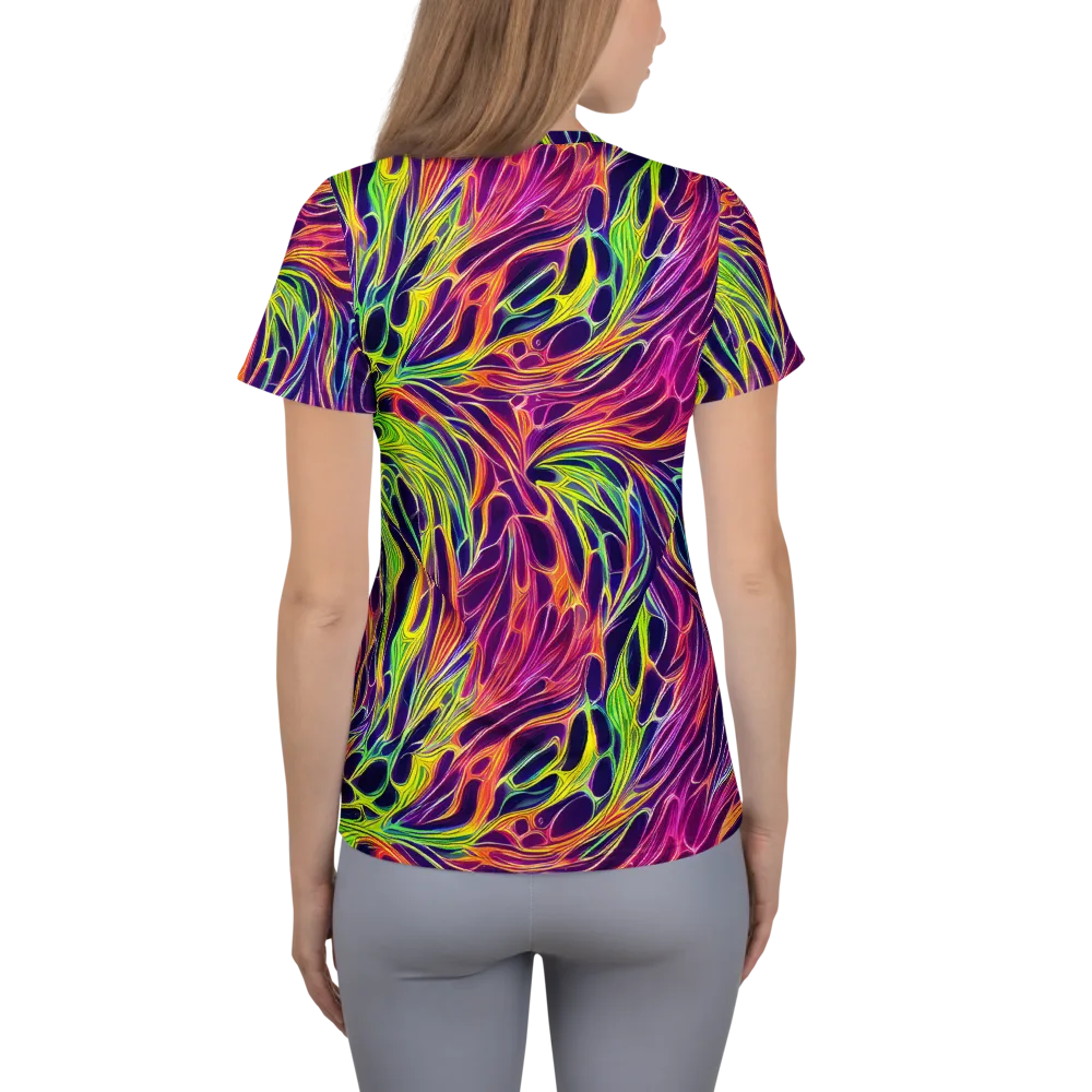 Psychic Flame on Women's Athletic T-Shirt — Back