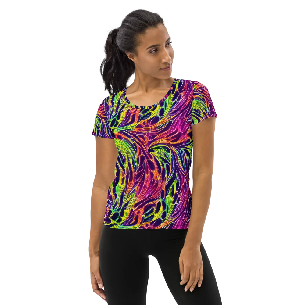 Psychic Flame on Women's Athletic T-Shirt — Front