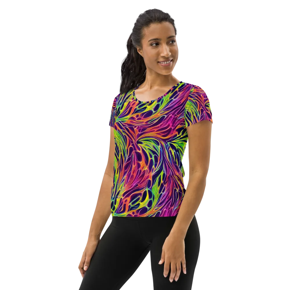 Psychic Flame on Women's Athletic T-Shirt — Left