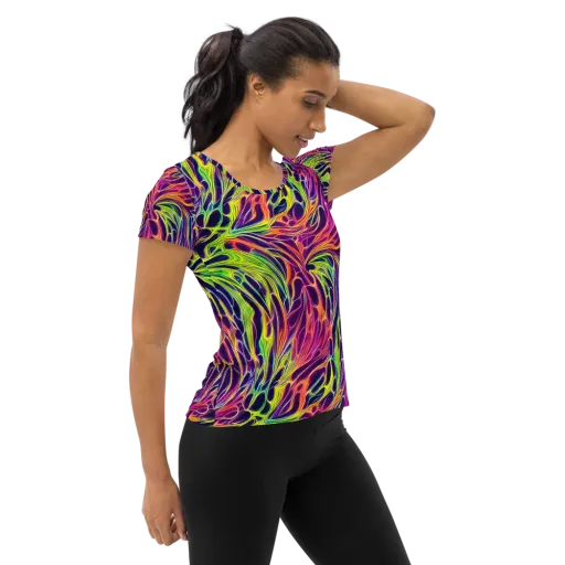 Psychic Flame on a Women's Athletic T-Shirt