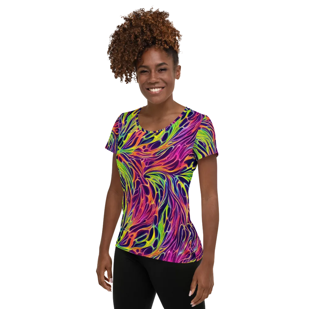 Psychic Flame on Women's Athletic T-Shirt — Left