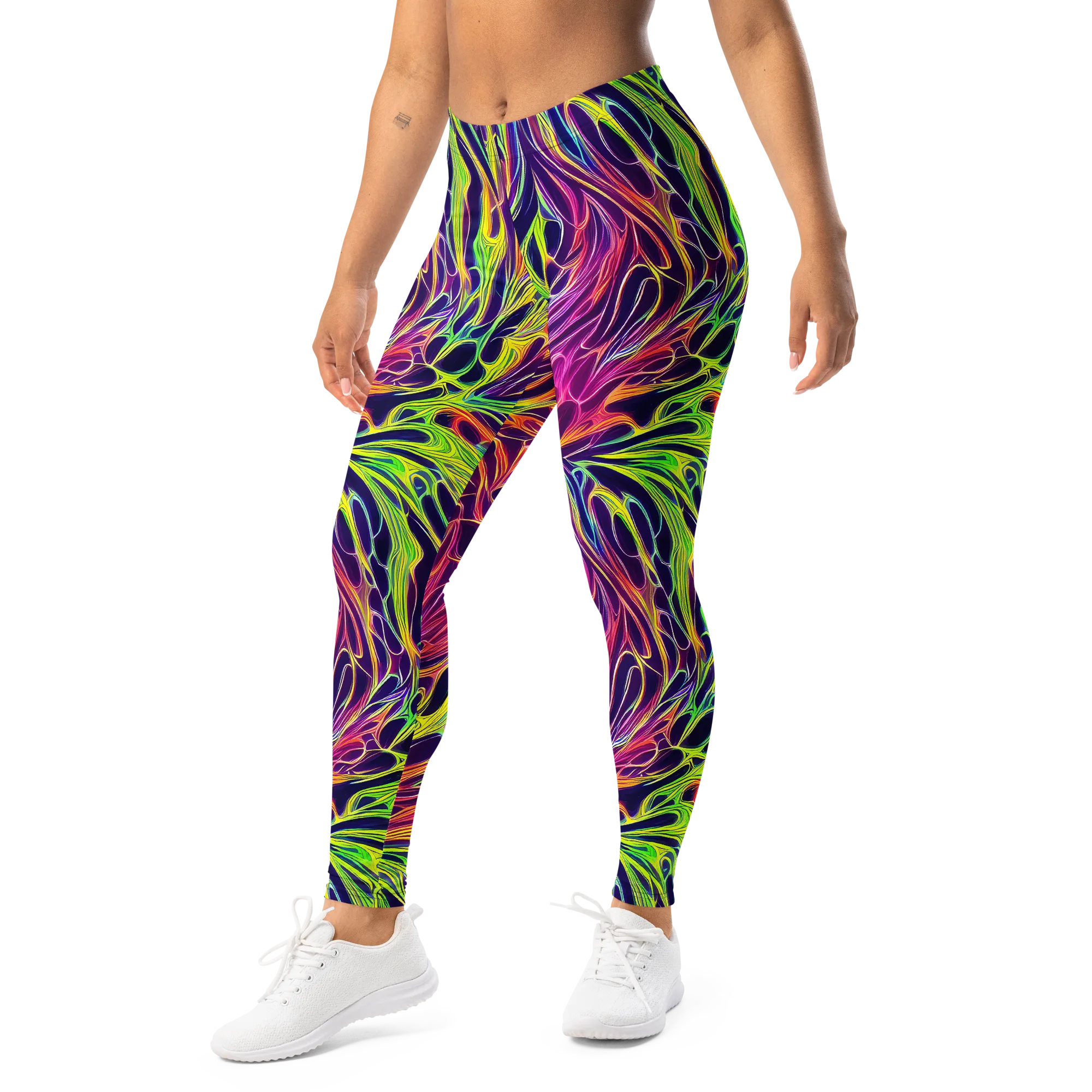 Psychic Flame on Leggings — Left Front
