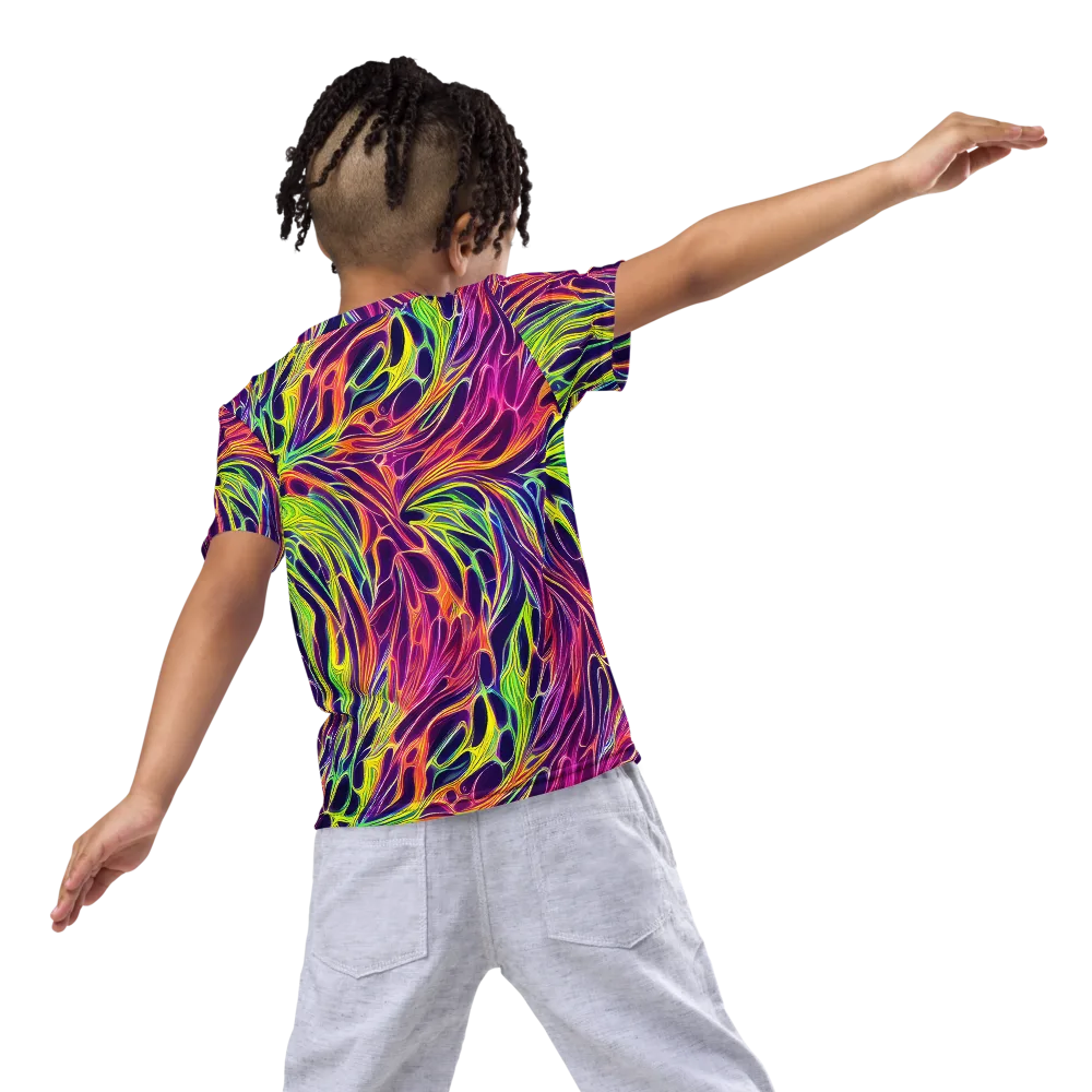 Psychic Flame on Kids Crew Neck T-Shirt — Back