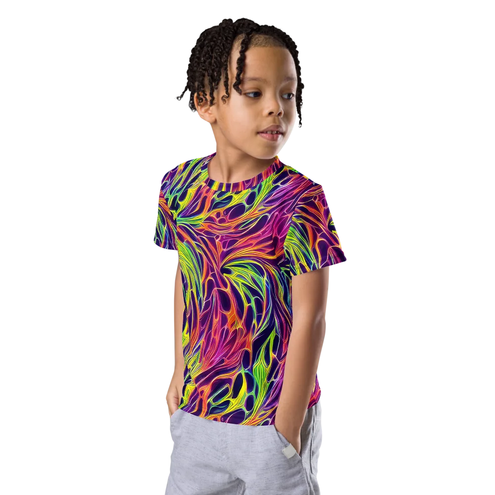 Psychic Flame on Kids Crew Neck T-Shirt — Left Front