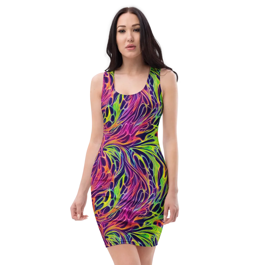 Psychic Flame on Bodycon Dress — Front