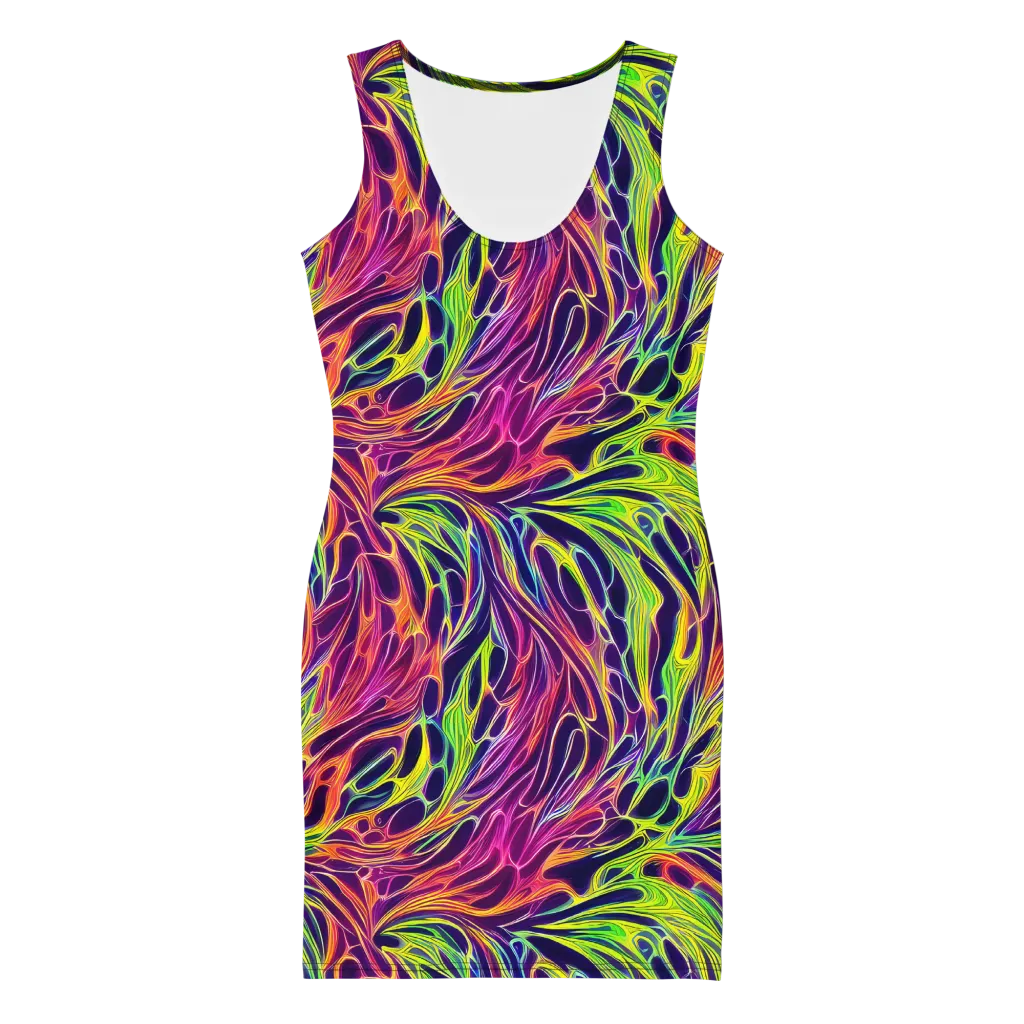 Psychic Flame on Bodycon Dress — Front