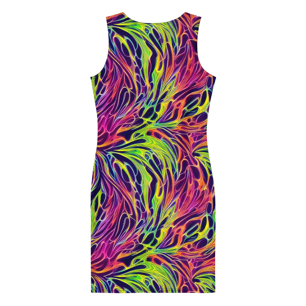 Psychic Flame on Bodycon Dress — Back