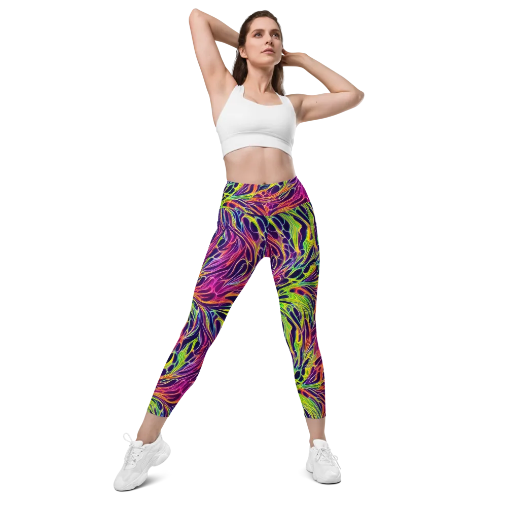 Psychic Flame on Leggings with Pockets — Front