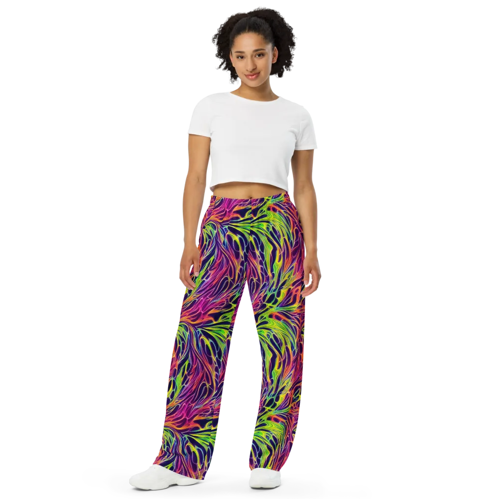 Psychic Flame on Wide-Leg Pants — Front