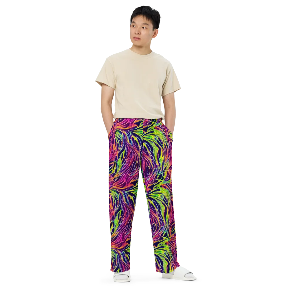 Psychic Flame on Wide-Leg Pants — Front
