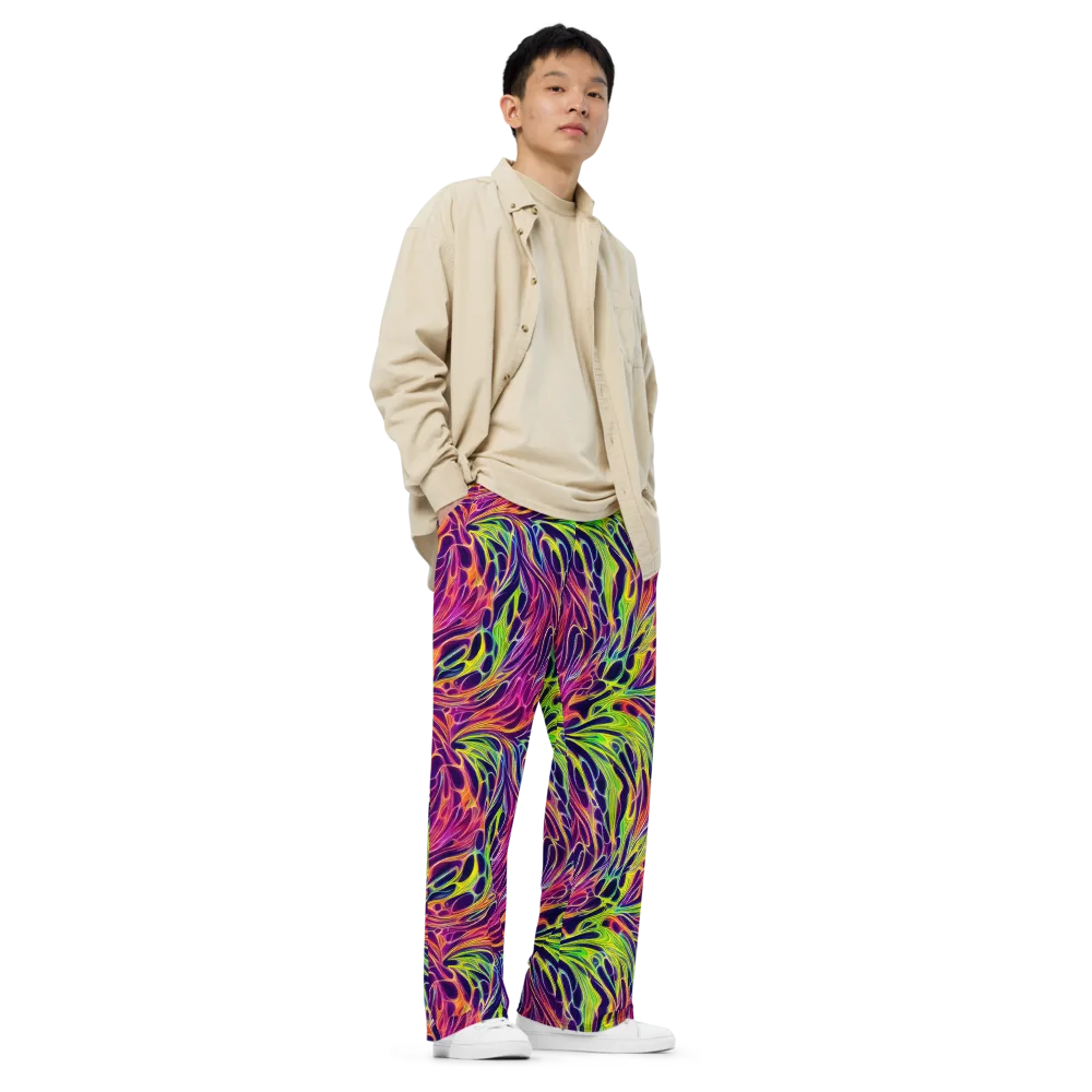 Psychic Flame on Wide-Leg Pants — Right Front
