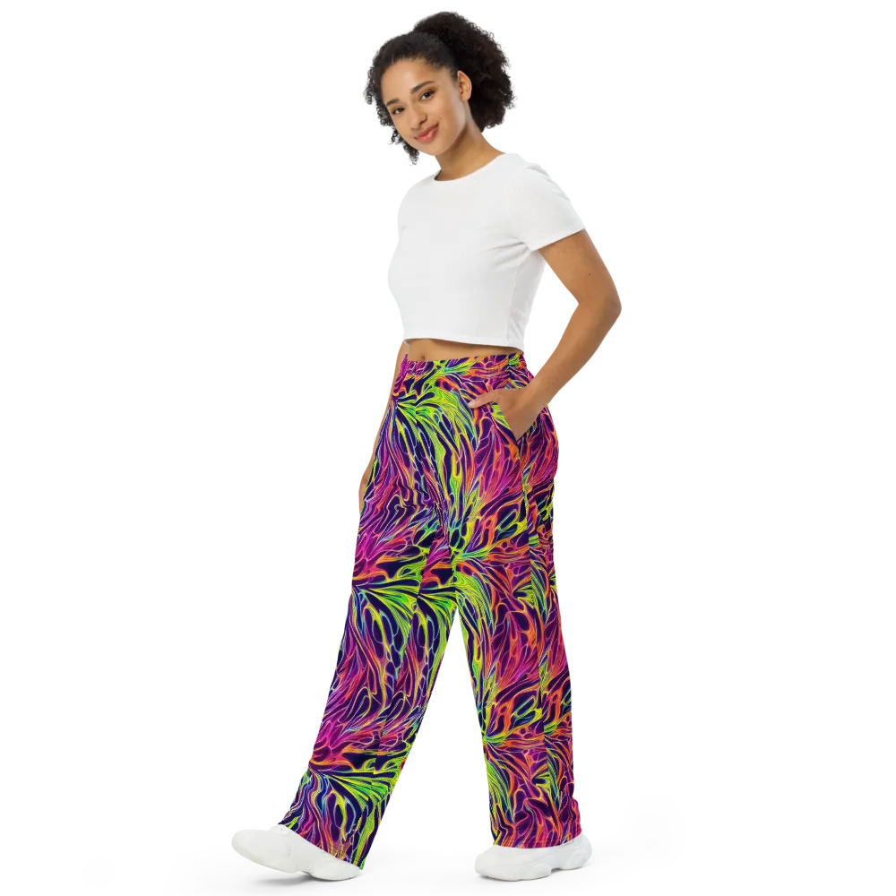 Psychic Flame on Wide-Leg Pants — Left Front