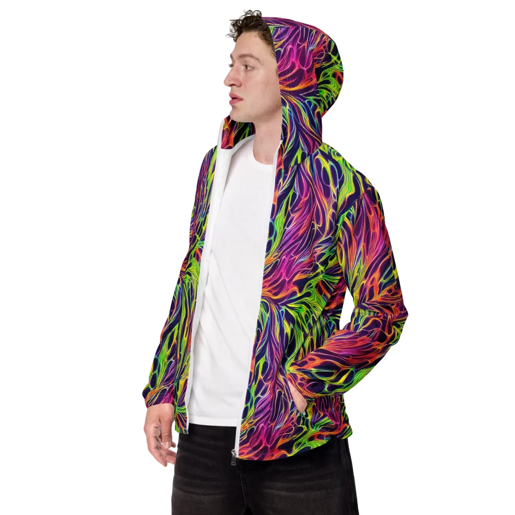 Psychic Flame on Men's Windbreaker — Left Front