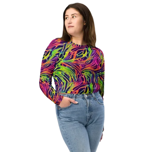 Psychic Flame on a Long Sleeve Crop Top