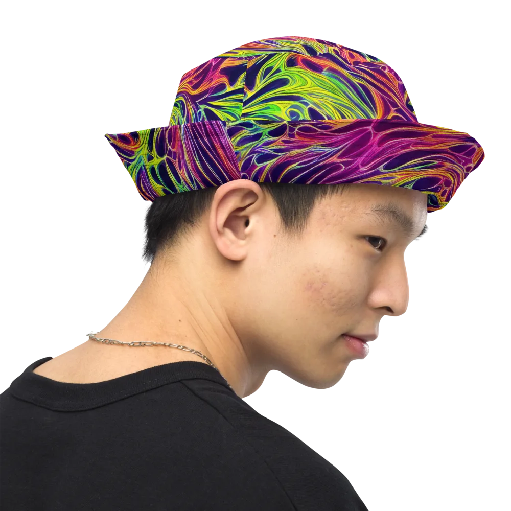 Psychic Flame on Reversible Bucket Hat — Right Outside