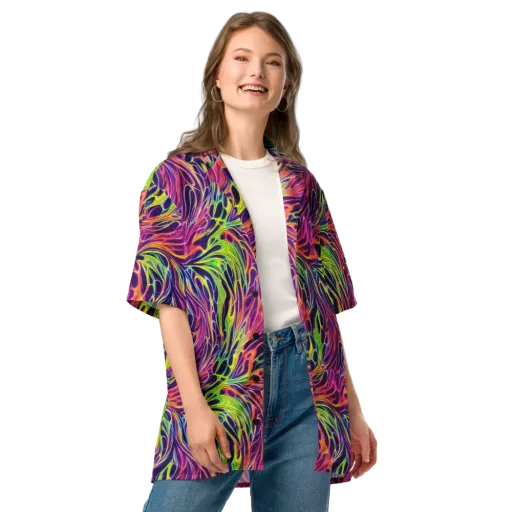 Psychic Flame on a Button Shirt