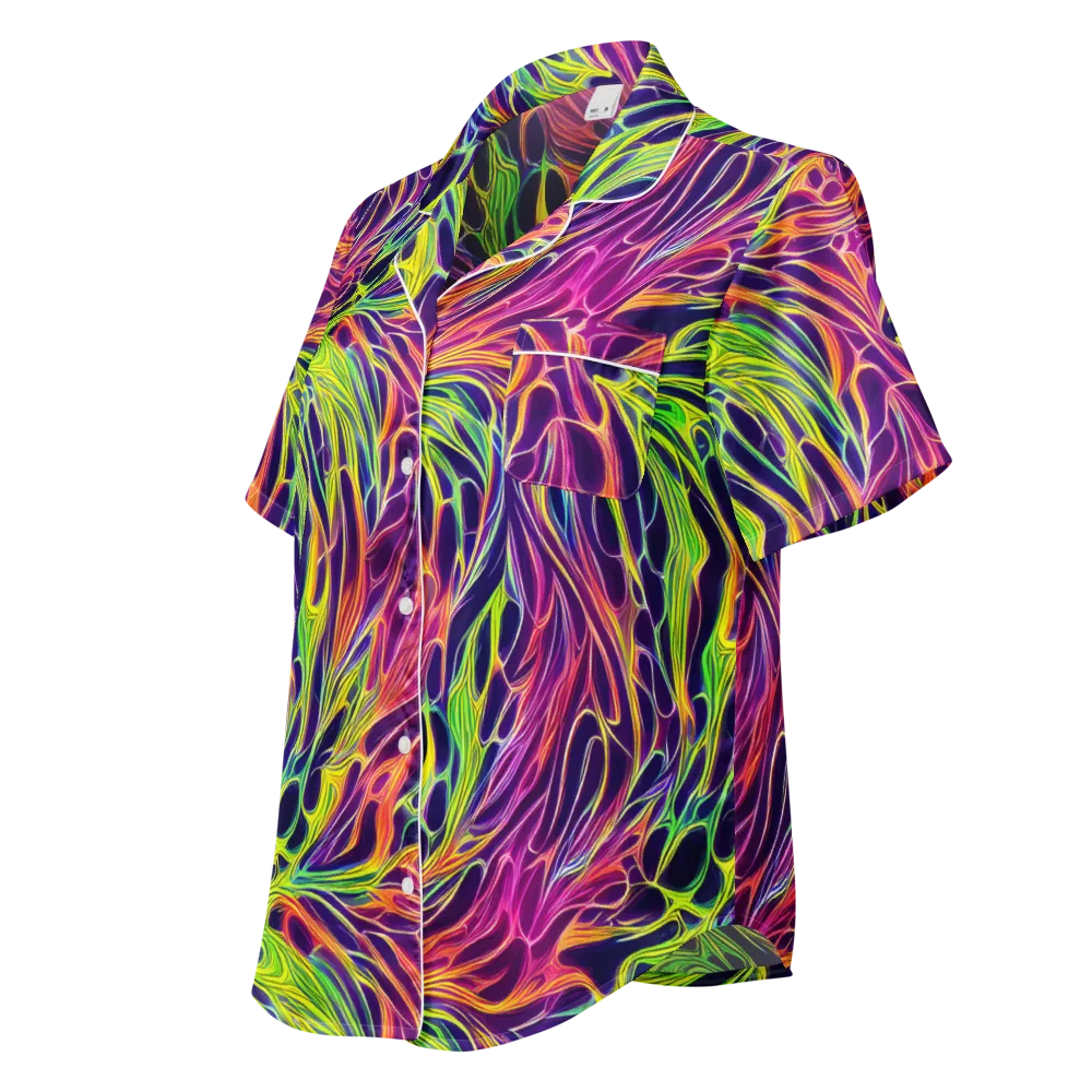 Psychic Flame on Women's Short Sleeve Pajama Top — Left Front