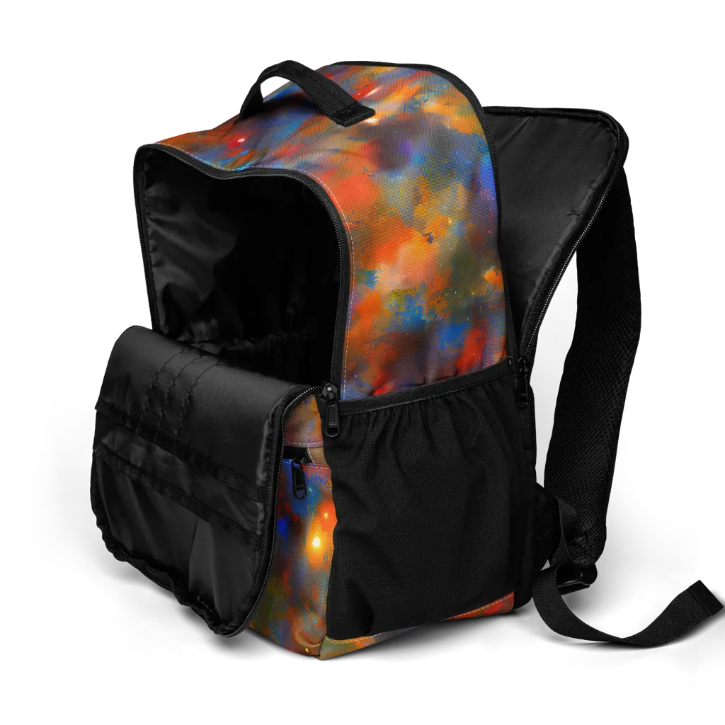 Blue Ember Bloom on Utility Backpack — Product details 2