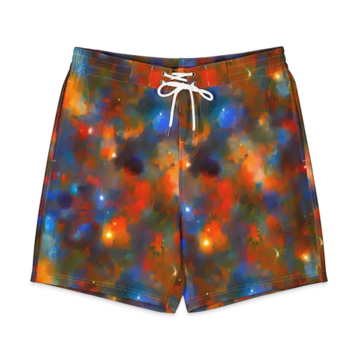 Blue Ember Bloom on a Men's Board Shorts