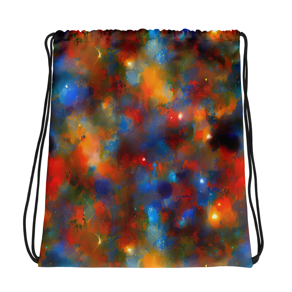 Blue Ember Bloom on Drawstring Bag — Photo