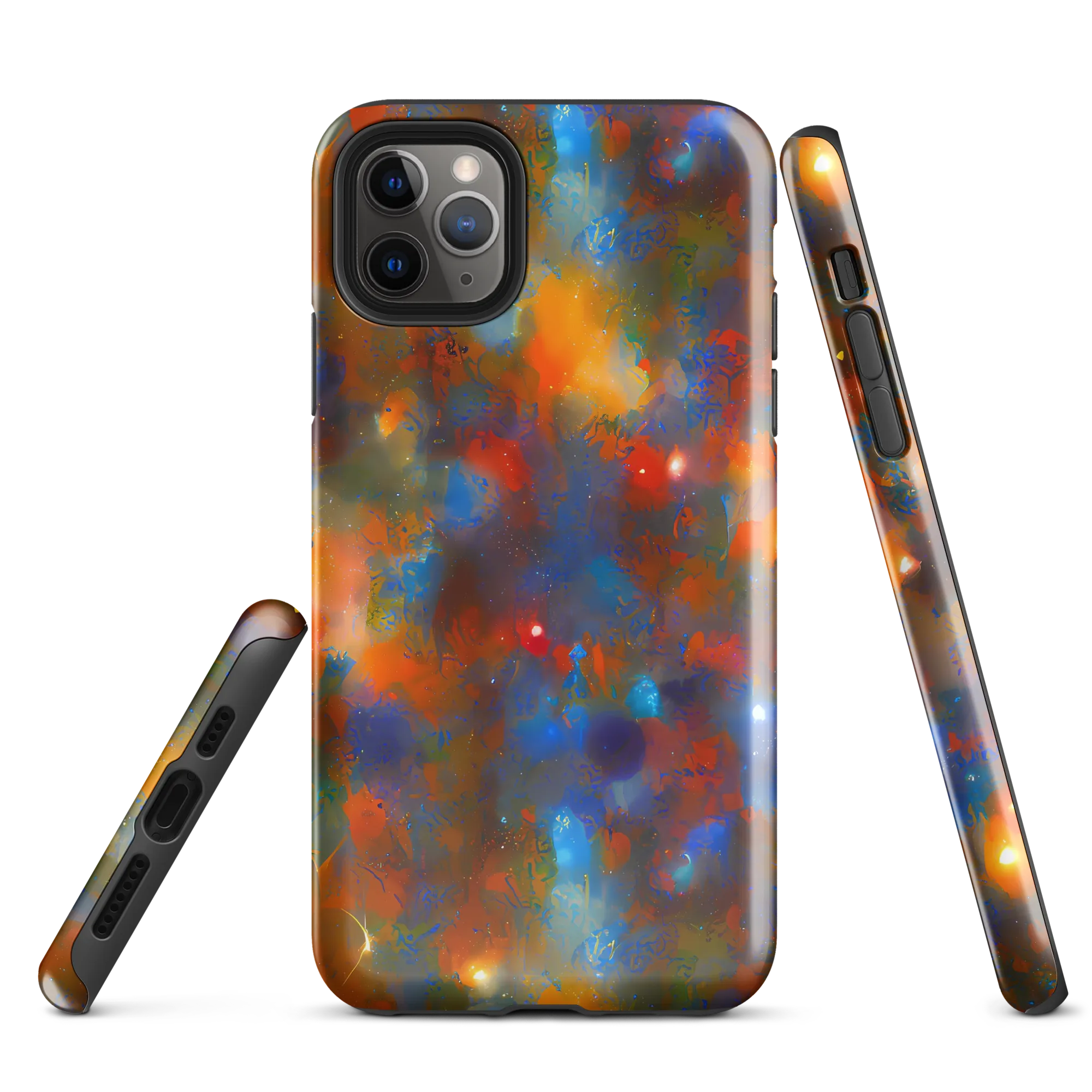 Blue Ember Bloom on Tough Case for iPhone® — Front