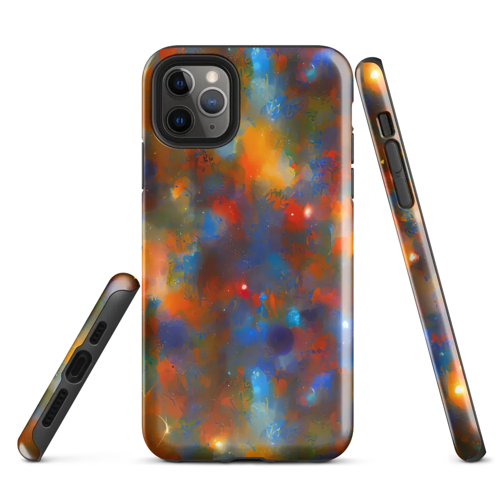 Blue Ember Bloom on Tough Case for iPhone® — Front