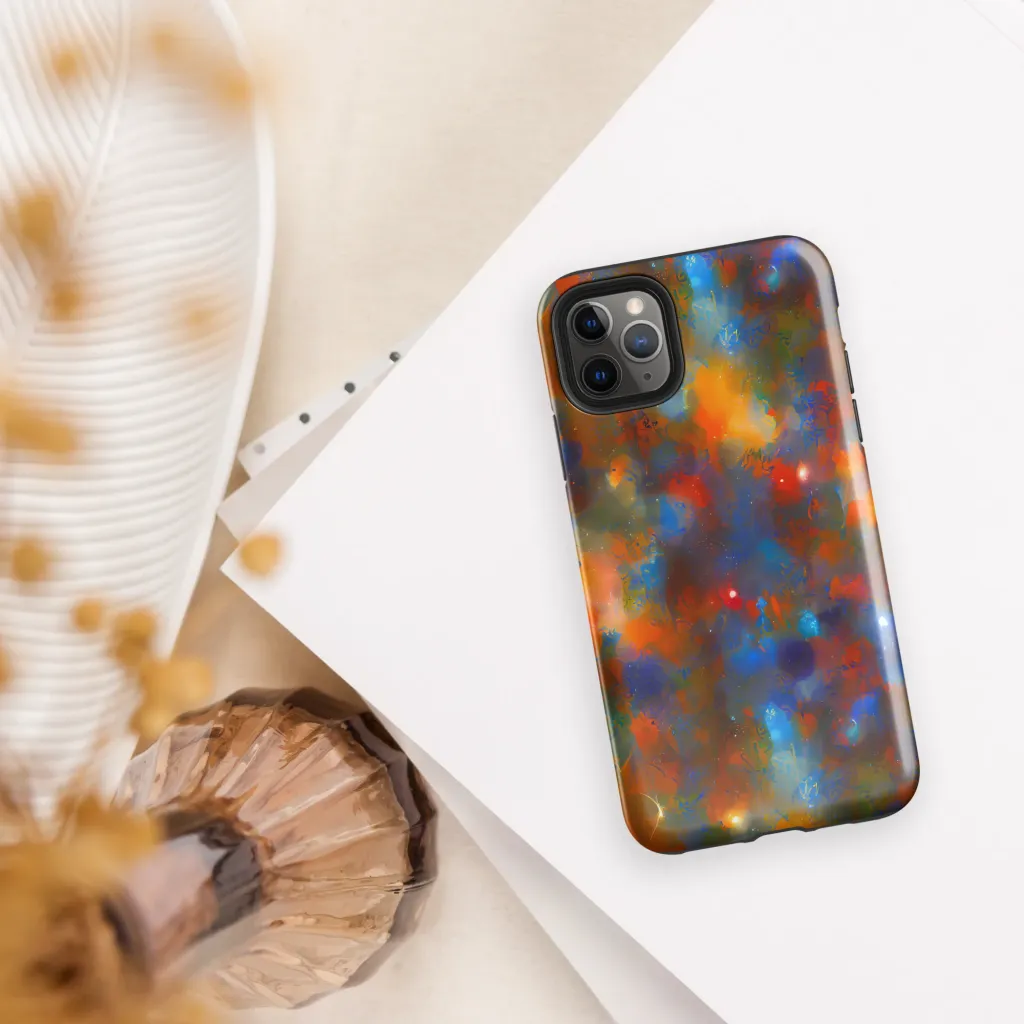 Blue Ember Bloom on Tough Case for iPhone® — Front