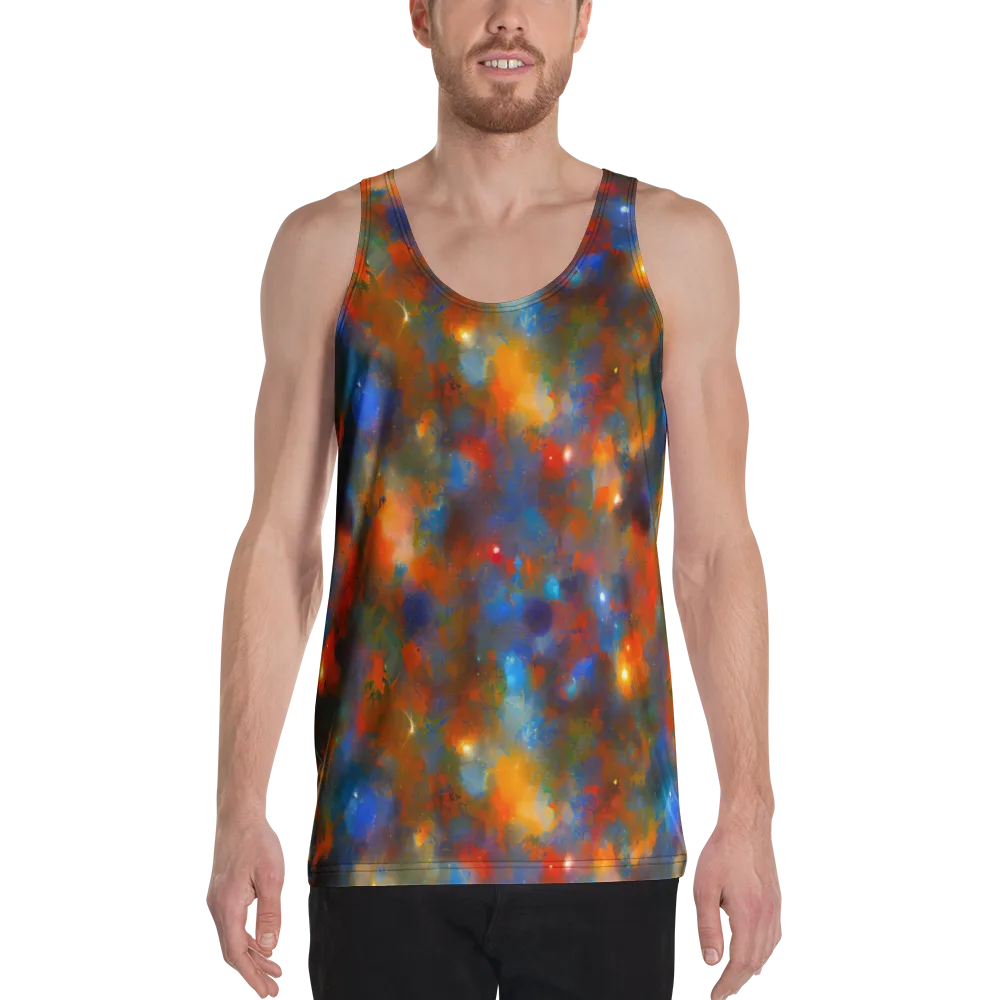 Blue Ember Bloom on Men's Tank Top — Front