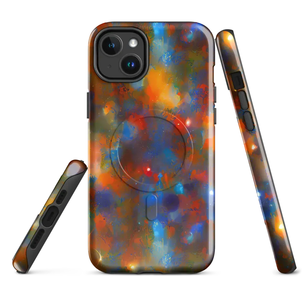 Blue Ember Bloom on MagSafe Tough Case for iPhone® — Front