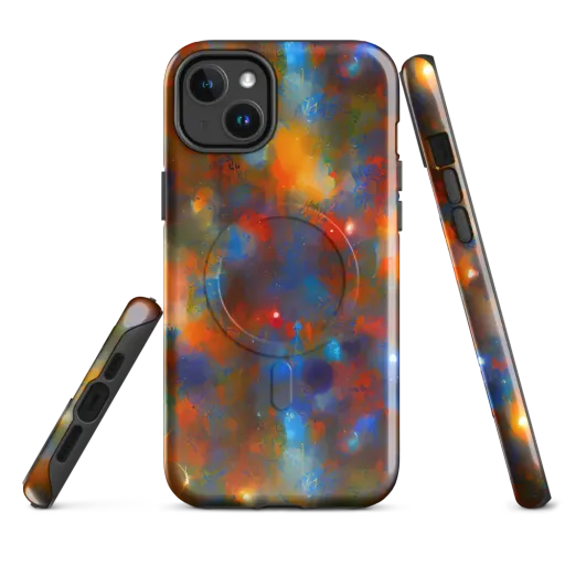Blue Ember Bloom on a MagSafe Tough Case for iPhone®