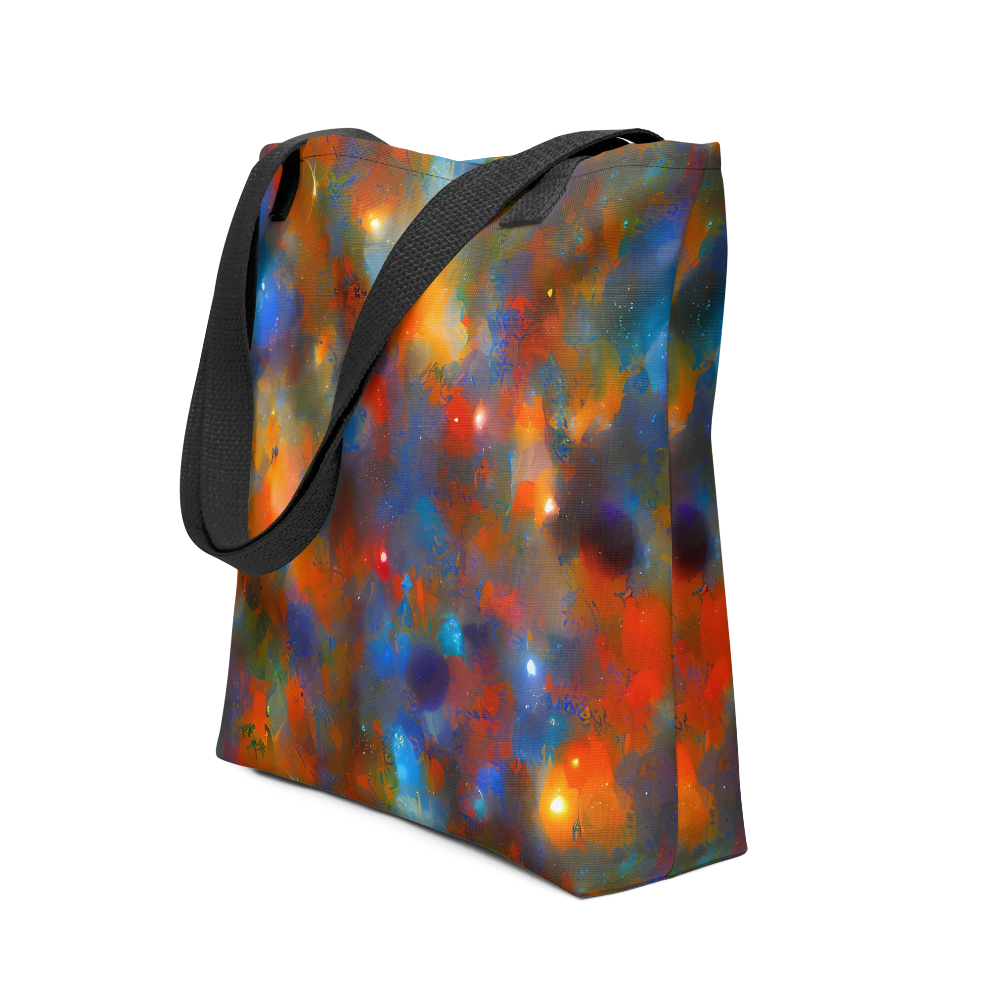 Blue Ember Bloom on Tote Bag — Front