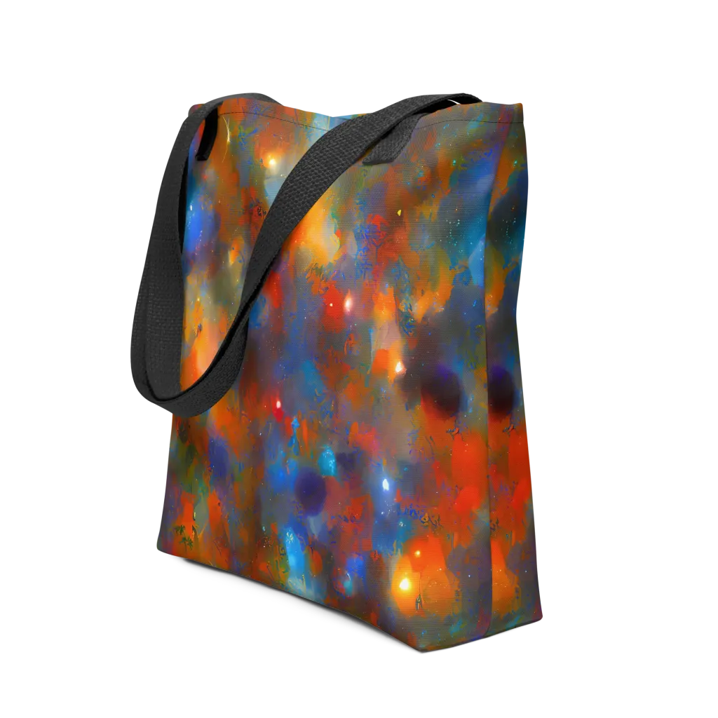 Blue Ember Bloom on Tote Bag — Front