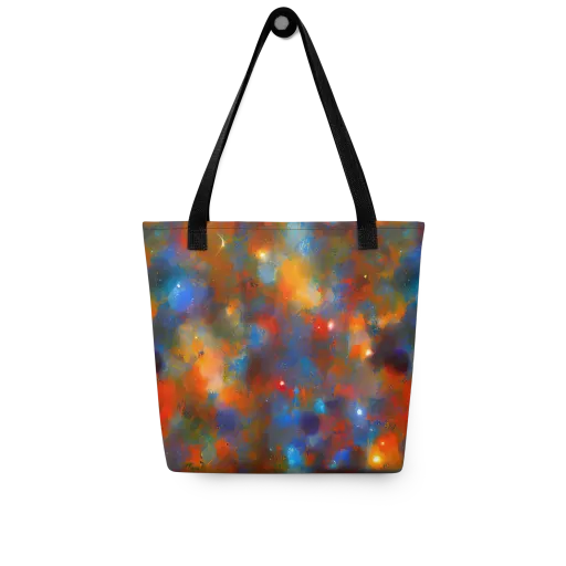Blue Ember Bloom on a Tote Bag