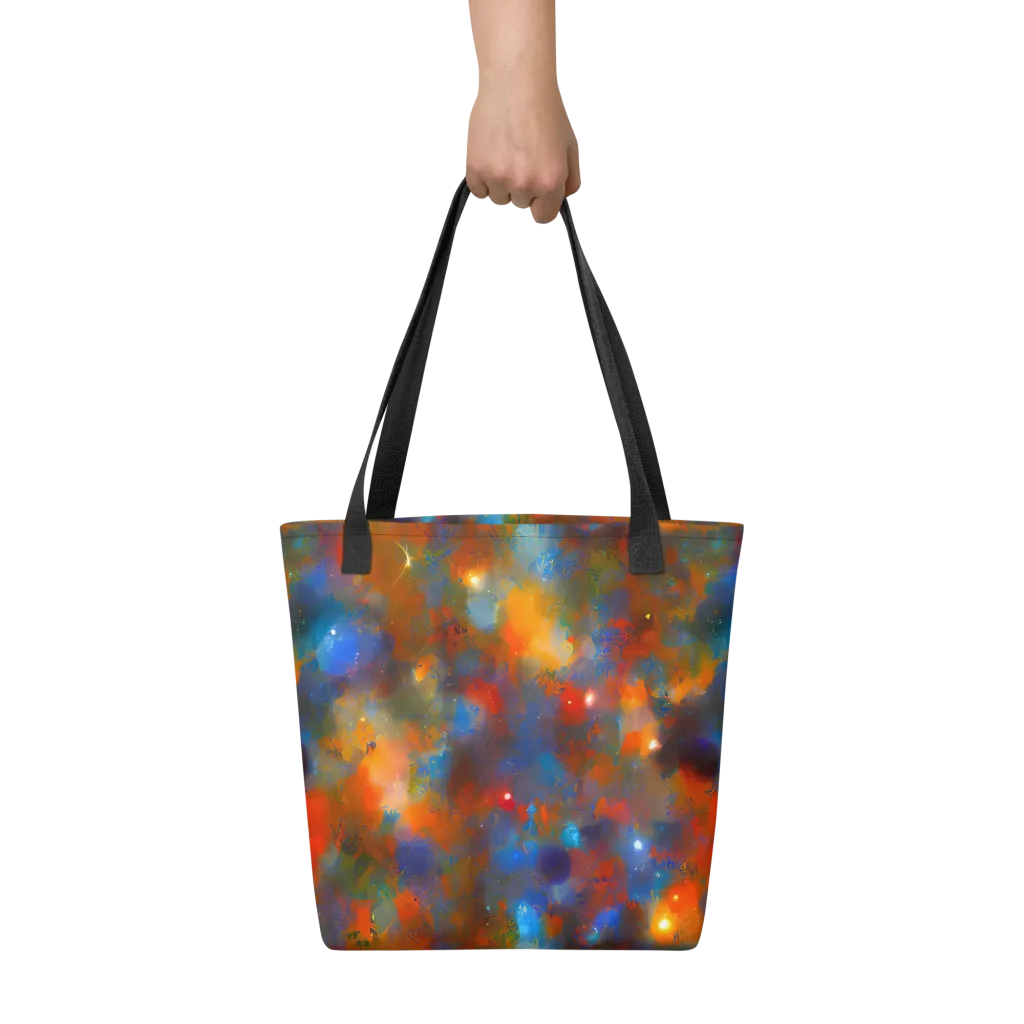 Blue Ember Bloom on Tote Bag — Front