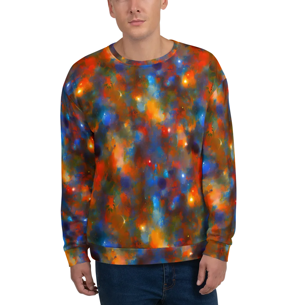 Blue Ember Bloom on Sweatshirt — Front