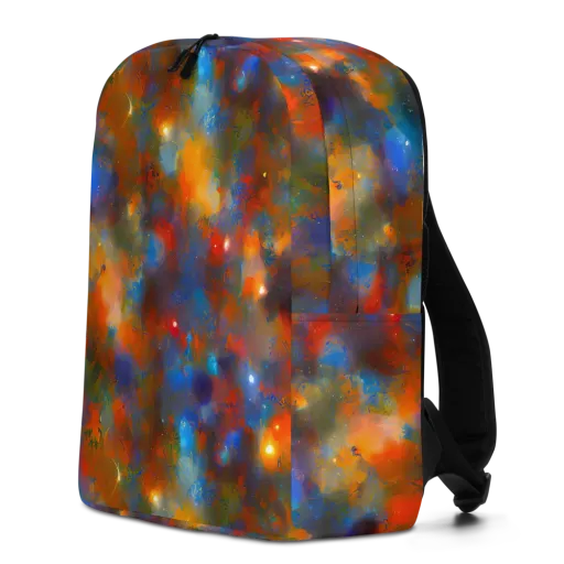 Blue Ember Bloom on a Minimalist Backpack