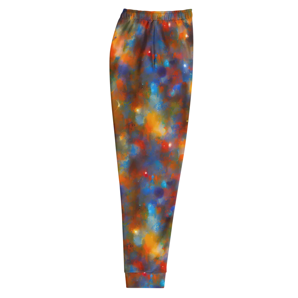 Blue Ember Bloom on Men's Joggers — Right