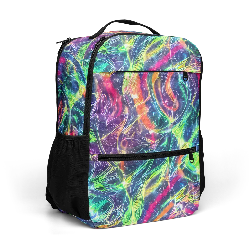 Electric Chromatic Drift on Utility Backpack — Right Front