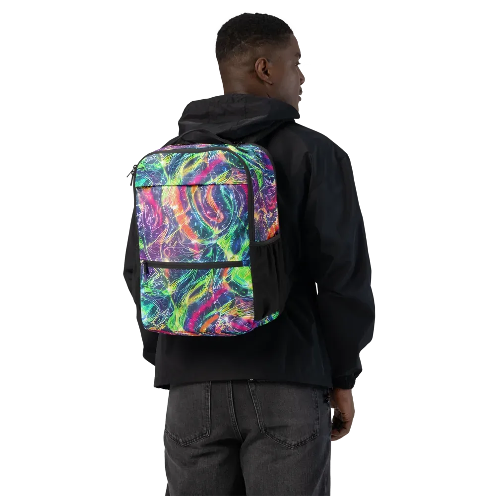 Electric Chromatic Drift on Utility Backpack — Back