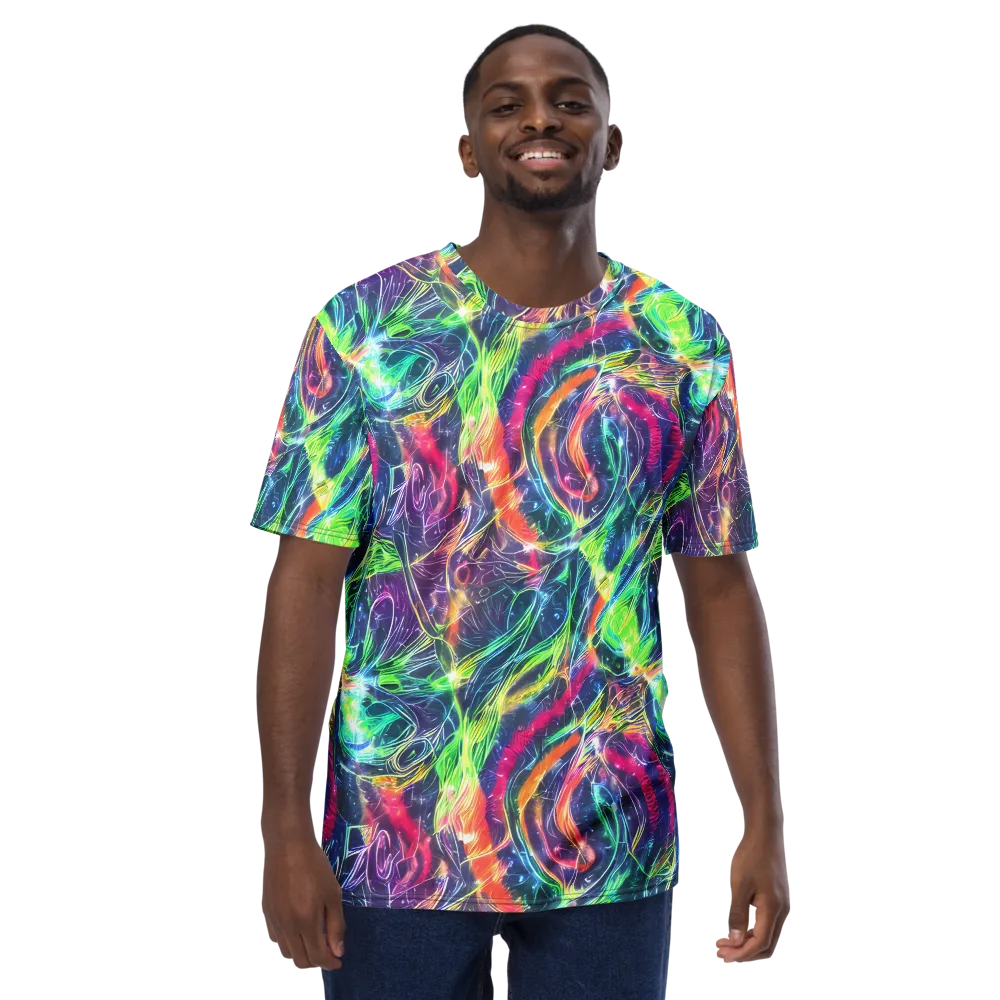 Electric Chromatic Drift on Men's Crew Neck T-Shirt — Front