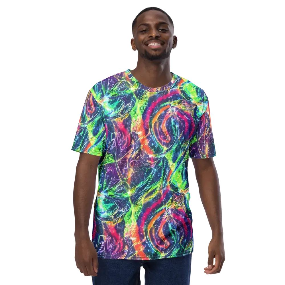 Electric Chromatic Drift on Men's Crew Neck T-Shirt — Front