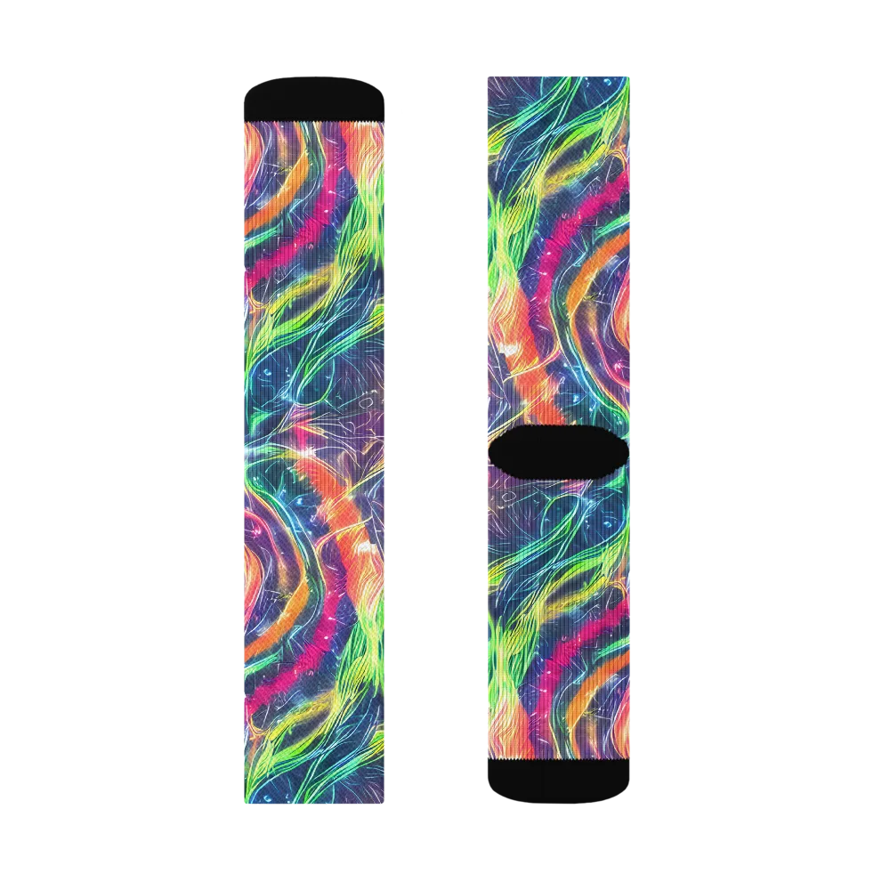 Electric Chromatic Drift on Socks — Right Sock