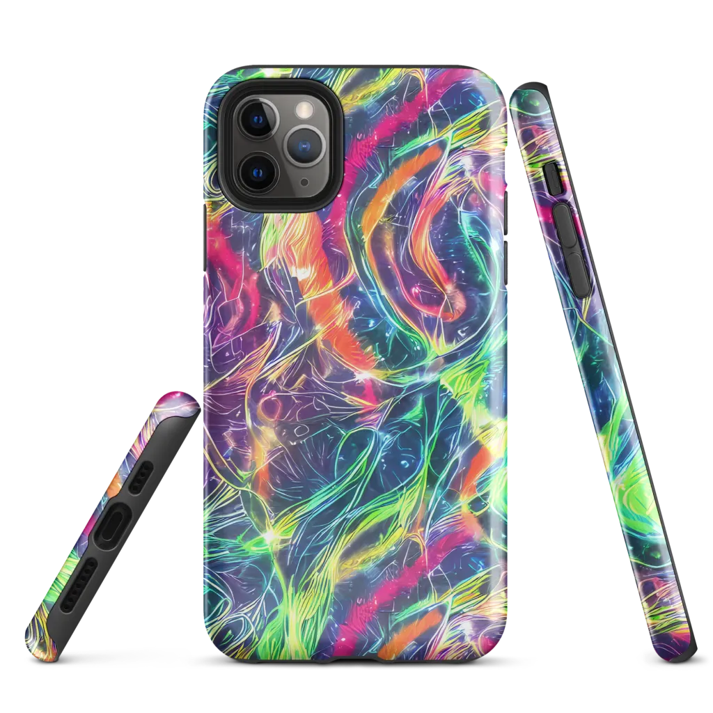 Electric Chromatic Drift on Tough Case for iPhone® — Front